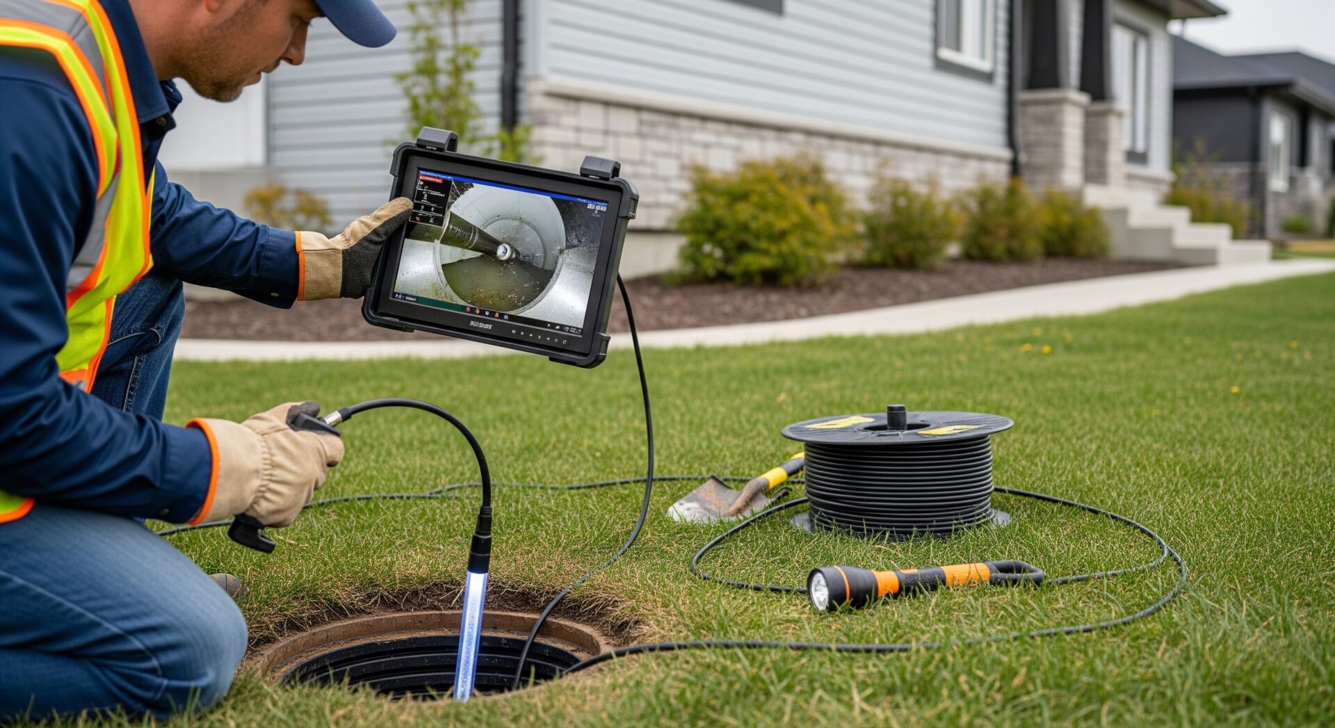 Plumber working on a pipe issue